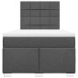 vidaXL Boxspringbett mit Matratze Dunkelgrau 120x200 cm Stoff vidaXL Boxspringbett mit Matratze Dunkelgrau 120x200 cm Stoff