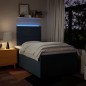 vidaXL Boxspringbett mit Matratze Blau 120x200 cm Stoff vidaXL Boxspringbett mit Matratze Blau 120x200 cm Stoff