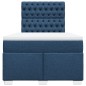 vidaXL Boxspringbett mit Matratze Blau 120x200 cm Stoff vidaXL Boxspringbett mit Matratze Blau 120x200 cm Stoff