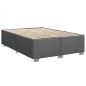 vidaXL Boxspringbett mit Matratze Dunkelgrau 140x190 cm Stoff vidaXL Boxspringbett mit Matratze Dunkelgrau 140x190 cm Stoff