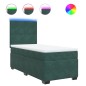 vidaXL Boxspringbett mit Matratze Dunkelgrün 90x200 cm Samt vidaXL Boxspringbett mit Matratze Dunkelgrün 90x200 cm Samt
