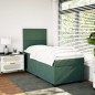 vidaXL Boxspringbett mit Matratze Dunkelgrün 90x200 cm Samt vidaXL Boxspringbett mit Matratze Dunkelgrün 90x200 cm Samt