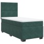 vidaXL Boxspringbett mit Matratze Dunkelgrün 90x200 cm Samt vidaXL Boxspringbett mit Matratze Dunkelgrün 90x200 cm Samt