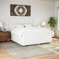 vidaXL Boxspringbett mit Matratze Weiß 200x200 cm Kunstleder vidaXL Boxspringbett mit Matratze Weiß 200x200 cm Kunstleder
