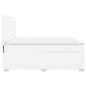 vidaXL Boxspringbett mit Matratze Weiß 200x200 cm Kunstleder vidaXL Boxspringbett mit Matratze Weiß 200x200 cm Kunstleder