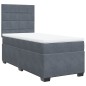 vidaXL Boxspringbett mit Matratze Dunkelgrau 80x200 cm Samt vidaXL Boxspringbett mit Matratze Dunkelgrau 80x200 cm Samt