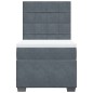 vidaXL Boxspringbett mit Matratze Dunkelgrau 80x200 cm Samt vidaXL Boxspringbett mit Matratze Dunkelgrau 80x200 cm Samt