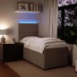 vidaXL Boxspringbett mit Matratze Hellgrau 90x190 cm Samt vidaXL Boxspringbett mit Matratze Hellgrau 90x190 cm Samt