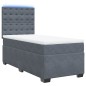 vidaXL Boxspringbett mit Matratze Dunkelgrau 100x200 cm Samt vidaXL Boxspringbett mit Matratze Dunkelgrau 100x200 cm Samt