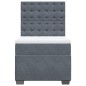 vidaXL Boxspringbett mit Matratze Dunkelgrau 100x200 cm Samt vidaXL Boxspringbett mit Matratze Dunkelgrau 100x200 cm Samt