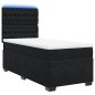 vidaXL Boxspringbett mit Matratze Schwarz 90x190 cm Samt vidaXL Boxspringbett mit Matratze Schwarz 90x190 cm Samt