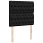 vidaXL Boxspringbett mit Matratze Schwarz 90x190 cm Samt vidaXL Boxspringbett mit Matratze Schwarz 90x190 cm Samt