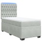 vidaXL Boxspringbett mit Matratze Hellgrau 80x200 cm Samt vidaXL Boxspringbett mit Matratze Hellgrau 80x200 cm Samt