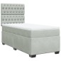vidaXL Boxspringbett mit Matratze Hellgrau 80x200 cm Samt vidaXL Boxspringbett mit Matratze Hellgrau 80x200 cm Samt
