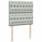 vidaXL Boxspringbett mit Matratze Hellgrau 80x200 cm Samt vidaXL Boxspringbett mit Matratze Hellgrau 80x200 cm Samt