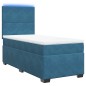 vidaXL Boxspringbett mit Matratze Blau 100x200 cm Samt vidaXL Boxspringbett mit Matratze Blau 100x200 cm Samt