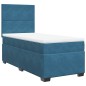 vidaXL Boxspringbett mit Matratze Blau 100x200 cm Samt vidaXL Boxspringbett mit Matratze Blau 100x200 cm Samt
