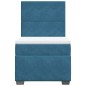 vidaXL Boxspringbett mit Matratze Blau 100x200 cm Samt vidaXL Boxspringbett mit Matratze Blau 100x200 cm Samt