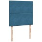 vidaXL Boxspringbett mit Matratze Blau 100x200 cm Samt vidaXL Boxspringbett mit Matratze Blau 100x200 cm Samt