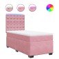 vidaXL Boxspringbett mit Matratze Rosa 100x200 cm Samt vidaXL Boxspringbett mit Matratze Rosa 100x200 cm Samt