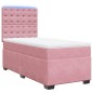 vidaXL Boxspringbett mit Matratze Rosa 100x200 cm Samt vidaXL Boxspringbett mit Matratze Rosa 100x200 cm Samt