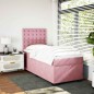 vidaXL Boxspringbett mit Matratze Rosa 100x200 cm Samt vidaXL Boxspringbett mit Matratze Rosa 100x200 cm Samt