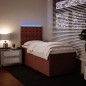 vidaXL Boxspringbett mit Matratze Rosa 100x200 cm Samt vidaXL Boxspringbett mit Matratze Rosa 100x200 cm Samt