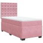 vidaXL Boxspringbett mit Matratze Rosa 100x200 cm Samt vidaXL Boxspringbett mit Matratze Rosa 100x200 cm Samt