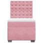 vidaXL Boxspringbett mit Matratze Rosa 100x200 cm Samt vidaXL Boxspringbett mit Matratze Rosa 100x200 cm Samt
