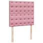 vidaXL Boxspringbett mit Matratze Rosa 100x200 cm Samt vidaXL Boxspringbett mit Matratze Rosa 100x200 cm Samt