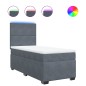 vidaXL Boxspringbett mit Matratze Dunkelgrau 90x200 cm Samt vidaXL Boxspringbett mit Matratze Dunkelgrau 90x200 cm Samt