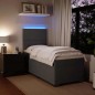 vidaXL Boxspringbett mit Matratze Dunkelgrau 90x200 cm Samt vidaXL Boxspringbett mit Matratze Dunkelgrau 90x200 cm Samt