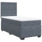 vidaXL Boxspringbett mit Matratze Dunkelgrau 90x200 cm Samt vidaXL Boxspringbett mit Matratze Dunkelgrau 90x200 cm Samt