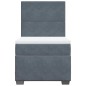 vidaXL Boxspringbett mit Matratze Dunkelgrau 90x200 cm Samt vidaXL Boxspringbett mit Matratze Dunkelgrau 90x200 cm Samt
