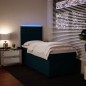 vidaXL Boxspringbett mit Matratze Blau 90x200 cm Samt vidaXL Boxspringbett mit Matratze Blau 90x200 cm Samt