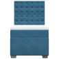 vidaXL Boxspringbett mit Matratze Blau 90x200 cm Samt vidaXL Boxspringbett mit Matratze Blau 90x200 cm Samt