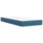vidaXL Boxspringbett mit Matratze Blau 90x200 cm Samt vidaXL Boxspringbett mit Matratze Blau 90x200 cm Samt