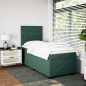 vidaXL Boxspringbett mit Matratze Dunkelgrün 90x200 cm Samt vidaXL Boxspringbett mit Matratze Dunkelgrün 90x200 cm Samt