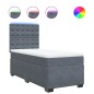 vidaXL Boxspringbett mit Matratze Dunkelgrau 80x200 cm Samt vidaXL Boxspringbett mit Matratze Dunkelgrau 80x200 cm Samt