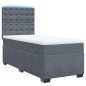 vidaXL Boxspringbett mit Matratze Dunkelgrau 80x200 cm Samt vidaXL Boxspringbett mit Matratze Dunkelgrau 80x200 cm Samt