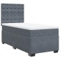 vidaXL Boxspringbett mit Matratze Dunkelgrau 80x200 cm Samt vidaXL Boxspringbett mit Matratze Dunkelgrau 80x200 cm Samt