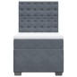 vidaXL Boxspringbett mit Matratze Dunkelgrau 80x200 cm Samt vidaXL Boxspringbett mit Matratze Dunkelgrau 80x200 cm Samt