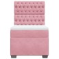 vidaXL Boxspringbett mit Matratze Rosa 100x200 cm Samt