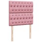 vidaXL Boxspringbett mit Matratze Rosa 100x200 cm Samt
