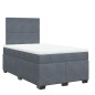 vidaXL Boxspringbett mit Matratze Dunkelgrau 120x190 cm Samt vidaXL Boxspringbett mit Matratze Dunkelgrau 120x190 cm Samt