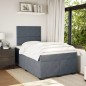 vidaXL Boxspringbett mit Matratze Dunkelgrau 120x190 cm Samt vidaXL Boxspringbett mit Matratze Dunkelgrau 120x190 cm Samt