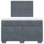 vidaXL Boxspringbett mit Matratze Dunkelgrau 120x190 cm Samt vidaXL Boxspringbett mit Matratze Dunkelgrau 120x190 cm Samt