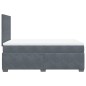 vidaXL Boxspringbett mit Matratze Dunkelgrau 120x190 cm Samt vidaXL Boxspringbett mit Matratze Dunkelgrau 120x190 cm Samt