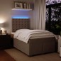 vidaXL Boxspringbett mit Matratze Hellgrau 120x190 cm Samt vidaXL Boxspringbett mit Matratze Hellgrau 120x190 cm Samt