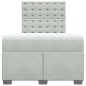 vidaXL Boxspringbett mit Matratze Hellgrau 120x190 cm Samt vidaXL Boxspringbett mit Matratze Hellgrau 120x190 cm Samt